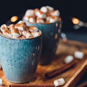 Hot chocolate with marshmallow