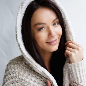 Beautiful young woman in warm sweater